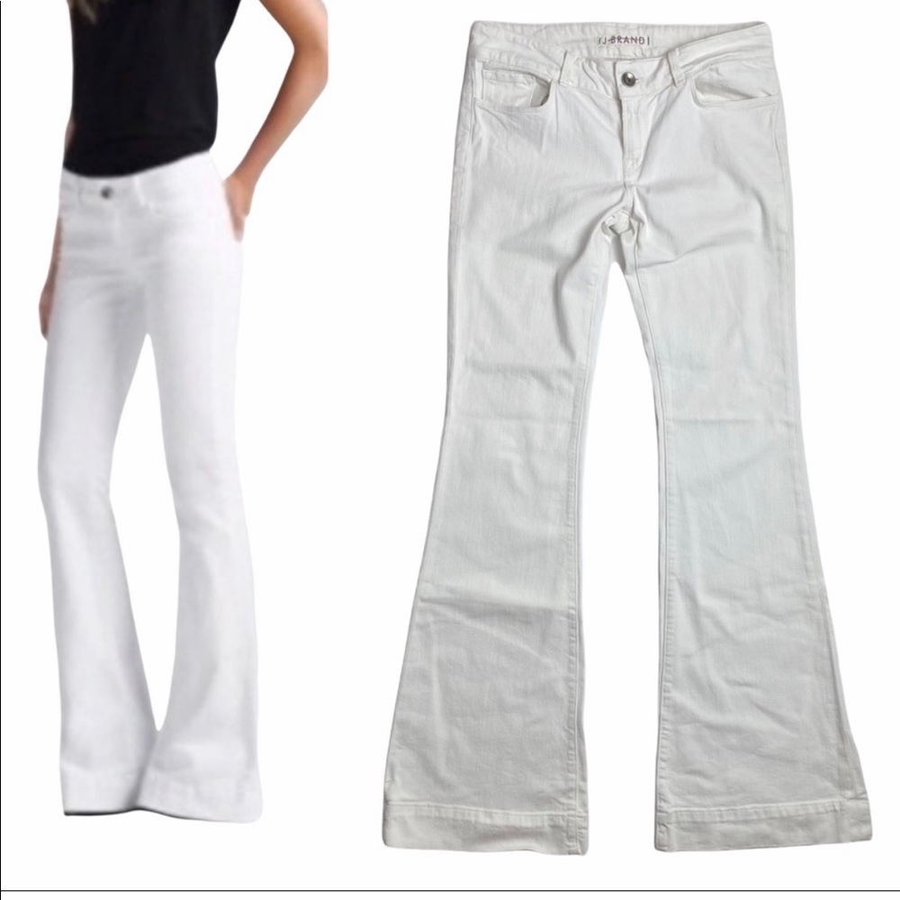 J Brand White Flare & Wide Leg Jeans